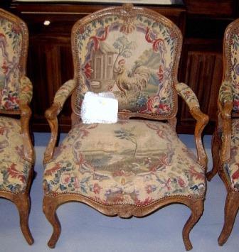 NK 656 A-D - 18th-century Louis XV armchairs