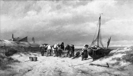 NK 2064 - Fishermen on a beach by J.H.B. Koekkoek (photo: RCE)