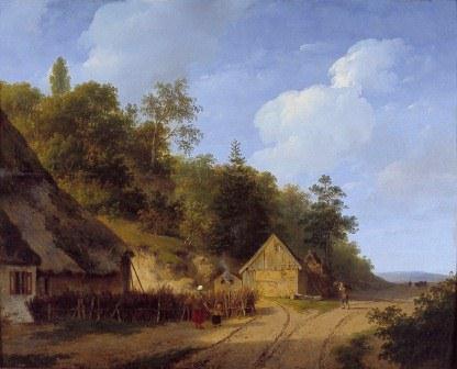NK 2394 - Cottages on the edge of a wood by A. Schelfhout (photo: RCE)