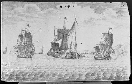 NK 355 - Delft Plaquette with a decoration of ships (photo: RCE)