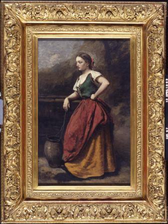 Vrouwenfiguur bij een bron door J.B.C. Corot (foto: Kröller-Müller Museum)