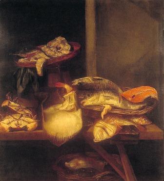 NK 2483 - Still life with fish on trestle table by A. van Beyeren (photo: RCE)