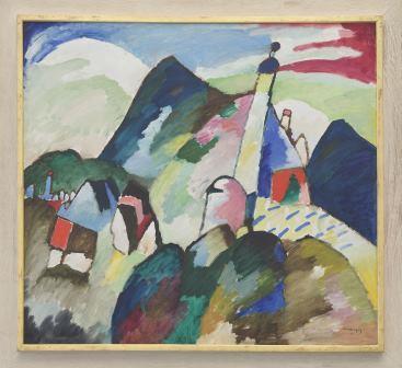 Blick auf Murnau mit Kirche door Wassily Kandinsky (Collectie Van Abbemuseum, foto: Peter Cox, Eindhoven)