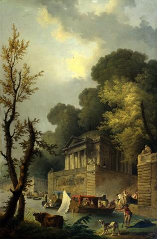 NK 1432 - Landschap met klassieke tempel door Hubert Robert (foto: RCE)