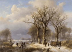 View in the Woods in the Winter by Johann Bernard Klombeck and Eugène Joseph Verboeckhoven (photo: RCE)