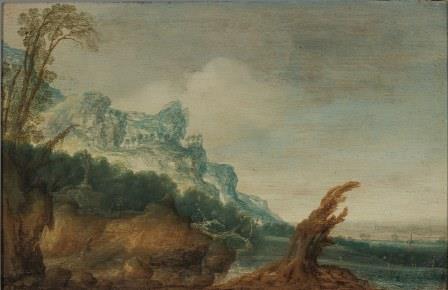 Berglandschap met boomstronk door Jacob van Geel (foto: Museum Boijmans van Beuningen)