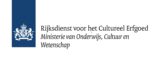 Logo Rijksdienst voor het Cultureel Erfgoed. Ministerie van Onderwijs, Cultuur en Wetenschap.